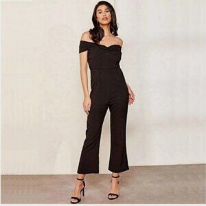 Foxiedox Thea Crop Off the Shoulder Jumpsuit